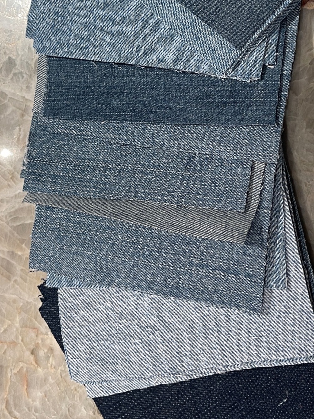 5" Inch Quilt Squares 40 Count Recycled Denim